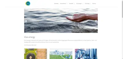 Screenshot of iGas energy GmbH