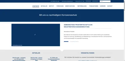 Screenshot of Institut für Korrosionsschutz Dresden GmbH