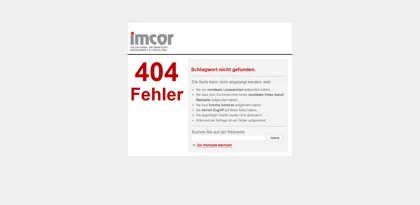 Screenshot of IMCOR GmbH