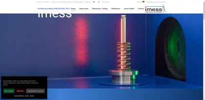 Screenshot of imess Optische Mess- und Prüfanlagen GmbH