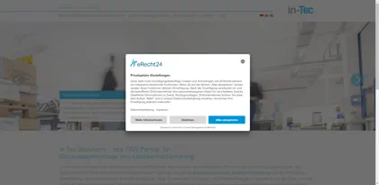 Screenshot of in-Tec Bensheim GmbH