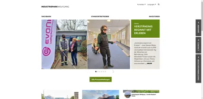 Screenshot of Industriepark Wolfgang GmbH