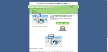 Screenshot of Inline Messtechnik