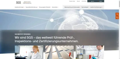 Screenshot of SGS INSTITUT FRESENIUS GmbH