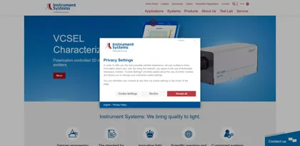 Screenshot of Instrument Systems GmbH
