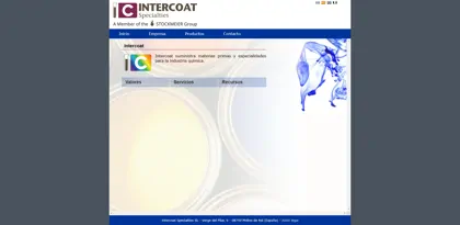 Screenshot of Intercoat Specialities, SL