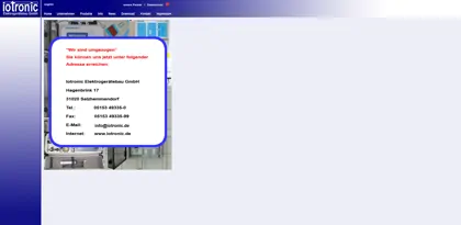 Screenshot of Iotronic Elektrogerätebau GmbH