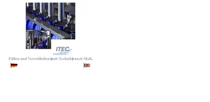 Screenshot of ITEC Füll- und Verschliesstechnik GmbH