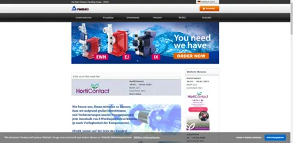 Screenshot of Iwaki Europe GmbH