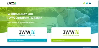 Screenshot of IWW Rheinisch-Westfälisches Institut für Wasserforschung gemeinnützige GmbH