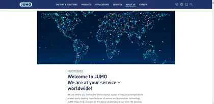 Screenshot of JUMO GmbH & Co. KG