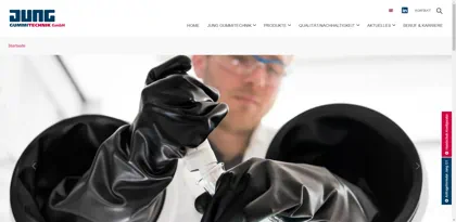 Screenshot of JUNG GUMMITECHNIK GmbH