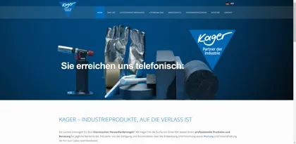 Screenshot of KAGER Industrieprodukte GmbH