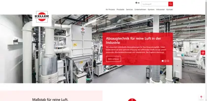 Screenshot of Keller Lufttechnik GmbH + Co. KG