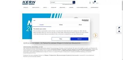 Screenshot of Kern & Sohn GmbH