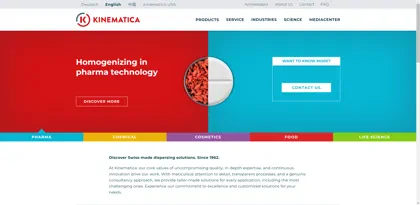 Screenshot of Kinematica AG