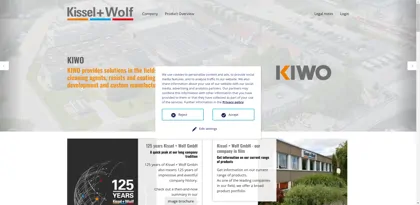 Screenshot of Kissel + Wolf GmbH