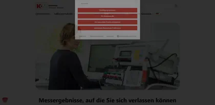 Screenshot of Klasmeier Kalibrier- und Messtechnik GmbH