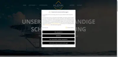 Screenshot of klenk GmbH