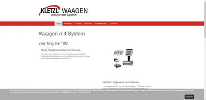 Screenshot of Kletzl Waagen GmbH