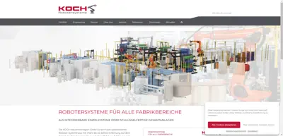 Screenshot of KOCH Industrieanlagen GmbH