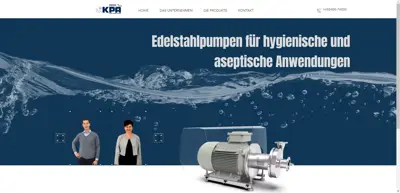 Screenshot of KPA Kyffhäuser Pumpen Artern GmbH