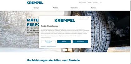 Screenshot of KREMPEL GmbH