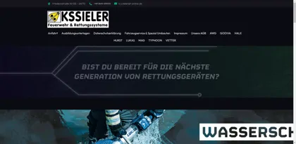 Screenshot of KSSIELER Feuerwehrtechnik