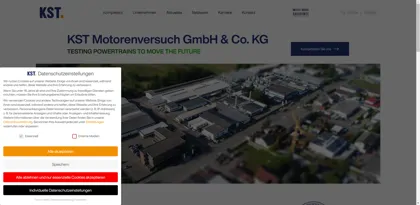 Screenshot of KST-Motorenversuch GmbH & Co. KG