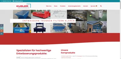 Screenshot of KUGLER Behälter und Anlagenbau GmbH