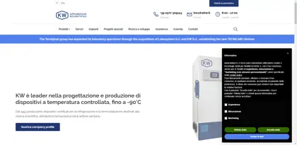 Screenshot of KW Apparecchi Scientifici srl