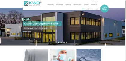 Screenshot of KWO Dichtungstechnik-GmbH