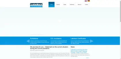 Screenshot of Labotect Labor-Technik-Göttingen GmbH