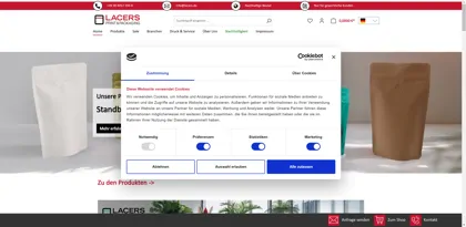 Screenshot of Lacers GmbH