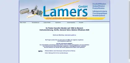 Screenshot of Lamers GmbH