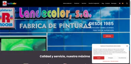 Screenshot of Landecolor, S.A.