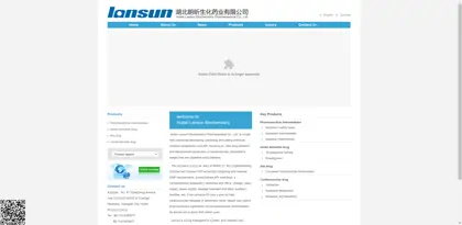 Screenshot of Hubei Langxin Biochemical Pharmaceutical Co., Ltd.