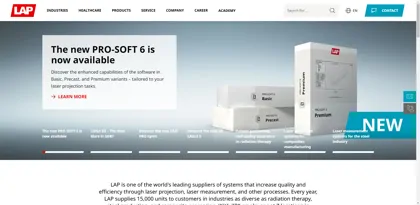 Screenshot of LAP GmbH