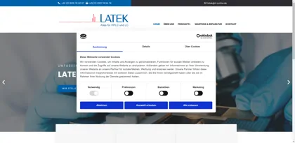 Screenshot of Latek Labortechnik-Geräte GmbH