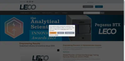 Screenshot of LECO Corporation