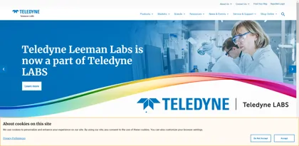 Screenshot of Teledyne Leeman Labs