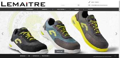 Screenshot of LEMAITRE Arbeitsschutz-Produkte GmbH