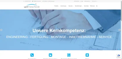 Screenshot of LET Meschede GmbH