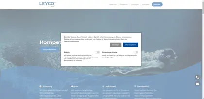 Screenshot of Leyco Wassertechnik GmbH