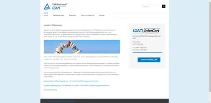 Screenshot of LGA InterCert GmbH