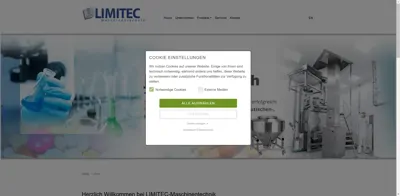 Screenshot of LIMITEC GmbH