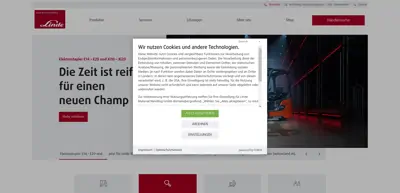 Screenshot of Linde Material Handling GmbH