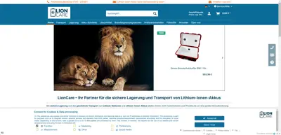 Screenshot of LionCare GmbH