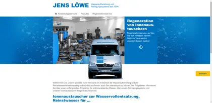 Screenshot of Jens Löwe Wasseraufbereitung und Labortechnik