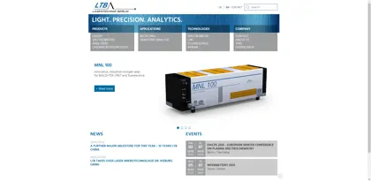 Screenshot of LTB Lasertechnik Berlin GmbH